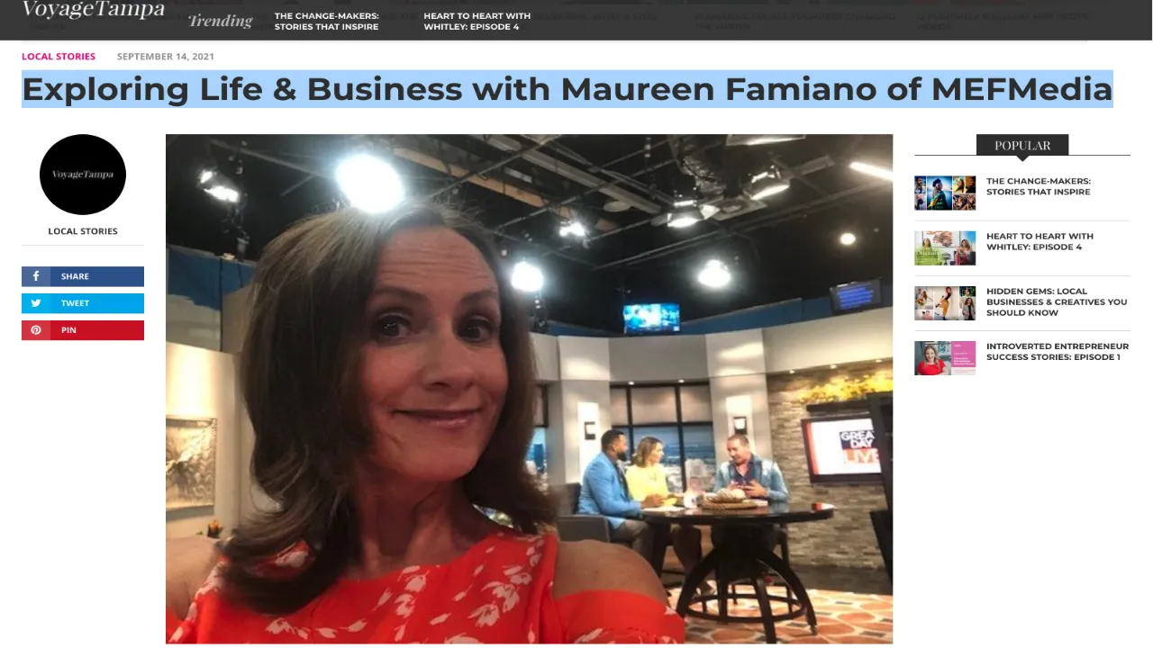 20210914 - Exploring Life and Business with Maureen Famiano of MEFMedia